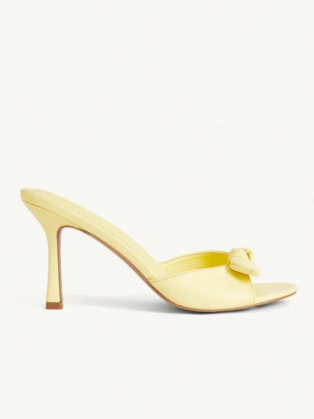 yellow Elegant Women's Round Toe High Heel Mules Sandals Shoes